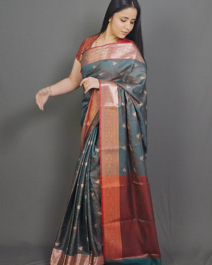 Peacock Divine Banarasi Tanchui Saree