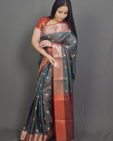 Peacock Divine Banarasi Tanchui Saree