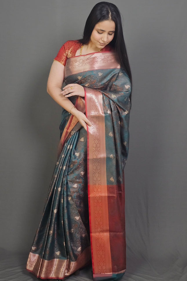 Peacock Divine Banarasi Tanchui Saree