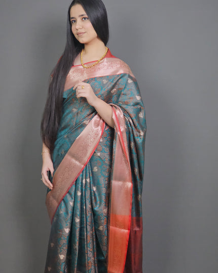 Peacock Divine Banarasi Tanchui Saree