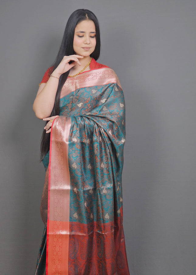Peacock Divine Banarasi Tanchui Saree
