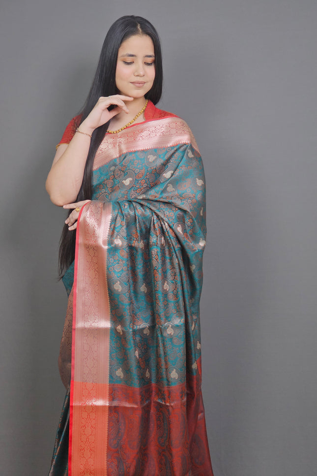Peacock Divine Banarasi Tanchui Saree