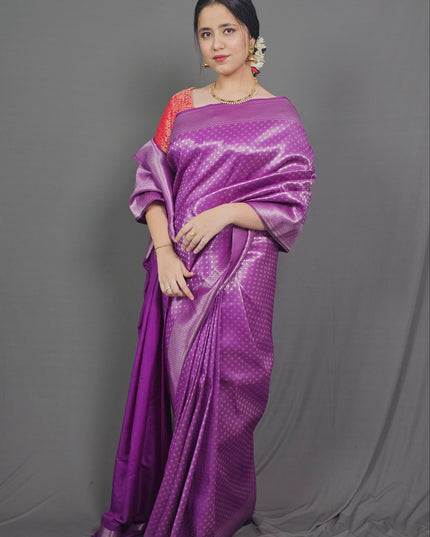 Purple Passion Kanjivaram Saree