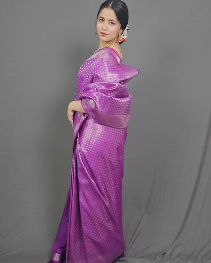 Purple Passion Kanjivaram Saree