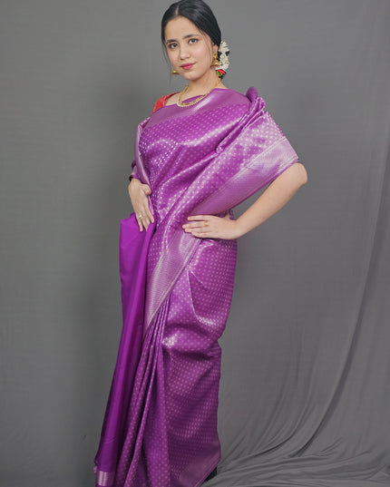 Purple Passion Kanjivaram Saree