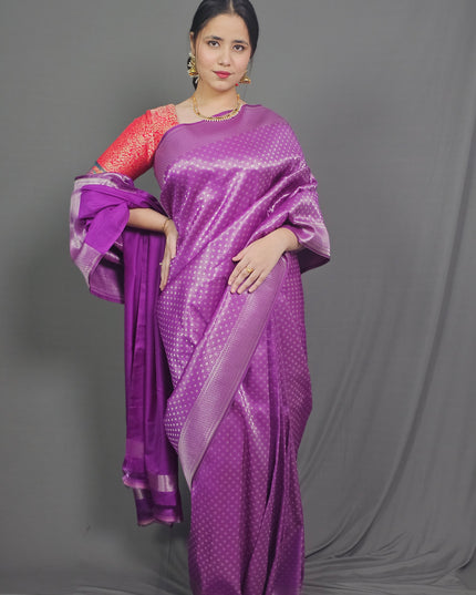 Purple Passion Kanjivaram Saree