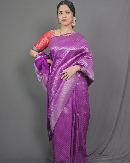 Purple Passion Kanjivaram Saree