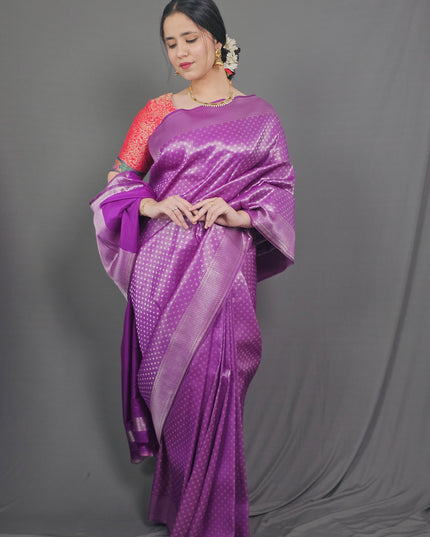 Purple Passion Kanjivaram Saree