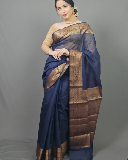 Shyam Sundara Gold Zari Banarasi Saree