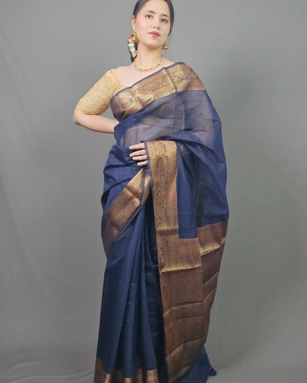 Shyam Sundara Gold Zari Banarasi Saree