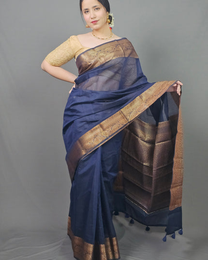 Shyam Sundara Gold Zari Banarasi Saree