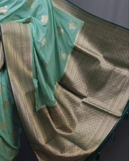 Turquoise Serenity Banarasi Saree
