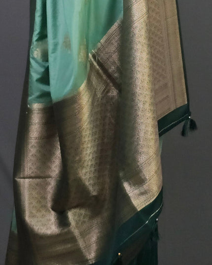 Turquoise Serenity Banarasi Saree