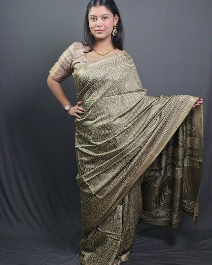 Gopika Olive Grace Silk Saree