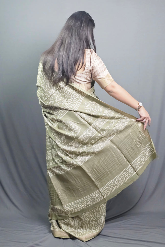 Gopika Olive Grace Silk Saree