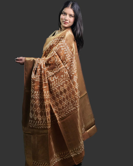 Honeyed Earth Russian Silk Saree
