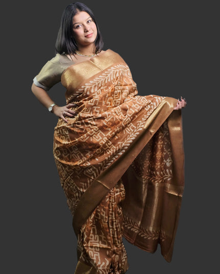 Honeyed Earth Russian Silk Saree