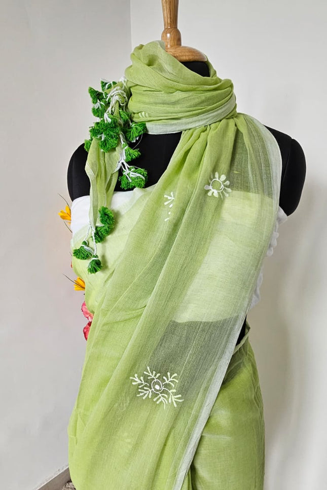Tulsi Glow Mul Cotton Saree