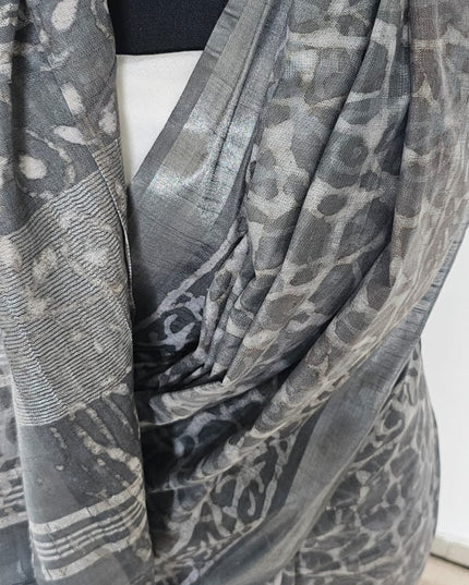 Charcoal Mirage Soft Cotton Saree