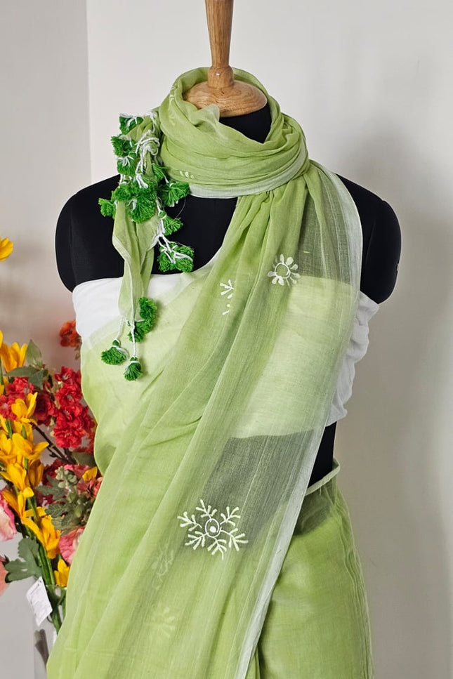 Tulsi Glow Mul Cotton Saree