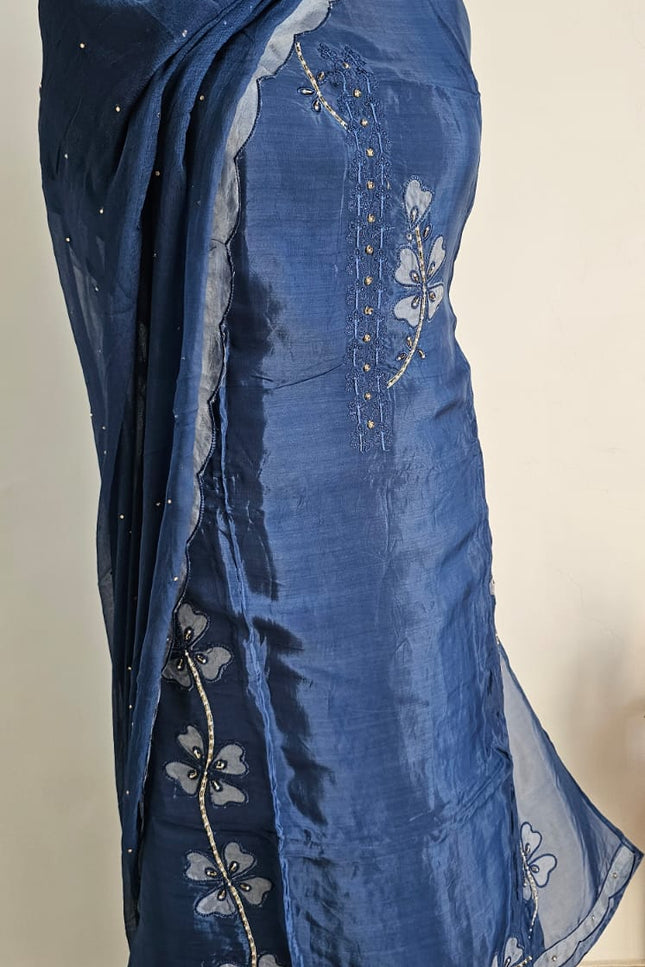 Luxurious Blue Elegant Salwar Suit with Dupatta