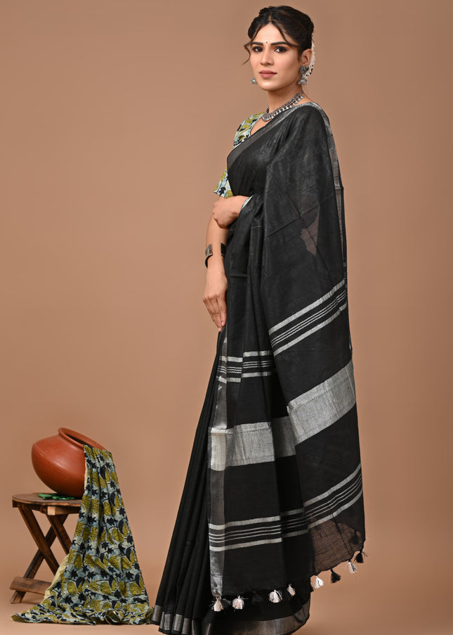 Linen Saree