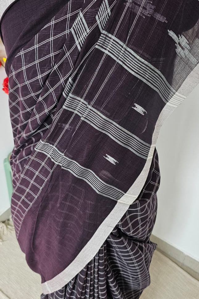 Shyamrekha Handwoven Jamdani Saree