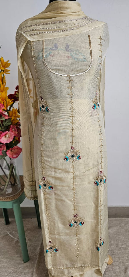 Peacock Embroidery Salwar Suit with Dupatta