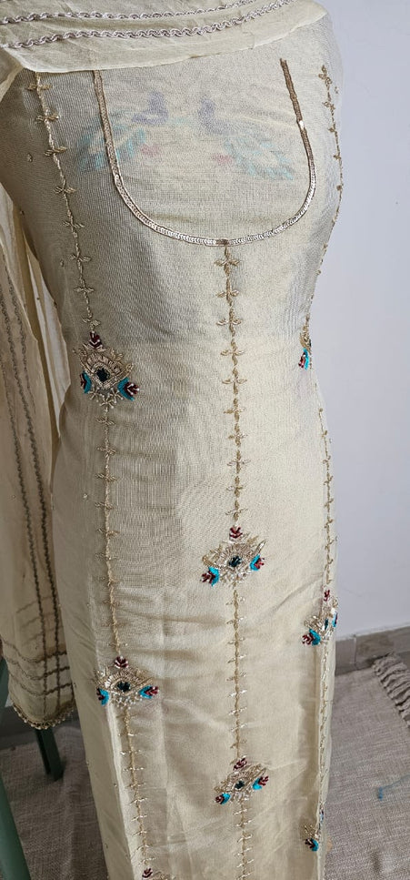 Peacock Embroidery Salwar Suit with Dupatta