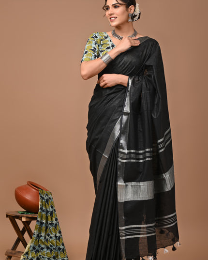 Linen Saree