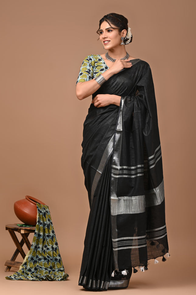 Linen Saree