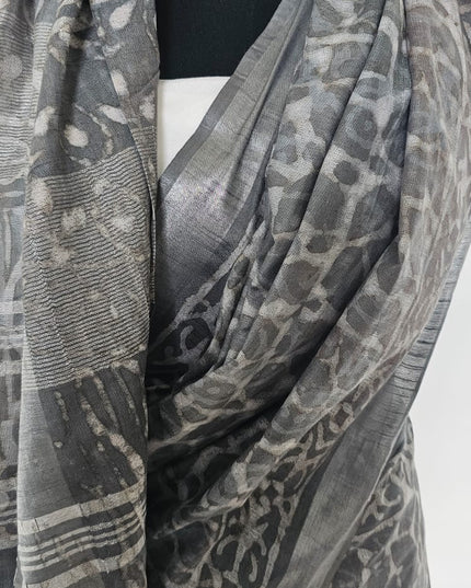 Charcoal Mirage Soft Cotton Saree