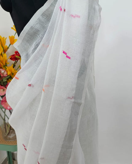 Malhar Varnika Pakshi Linen Saree