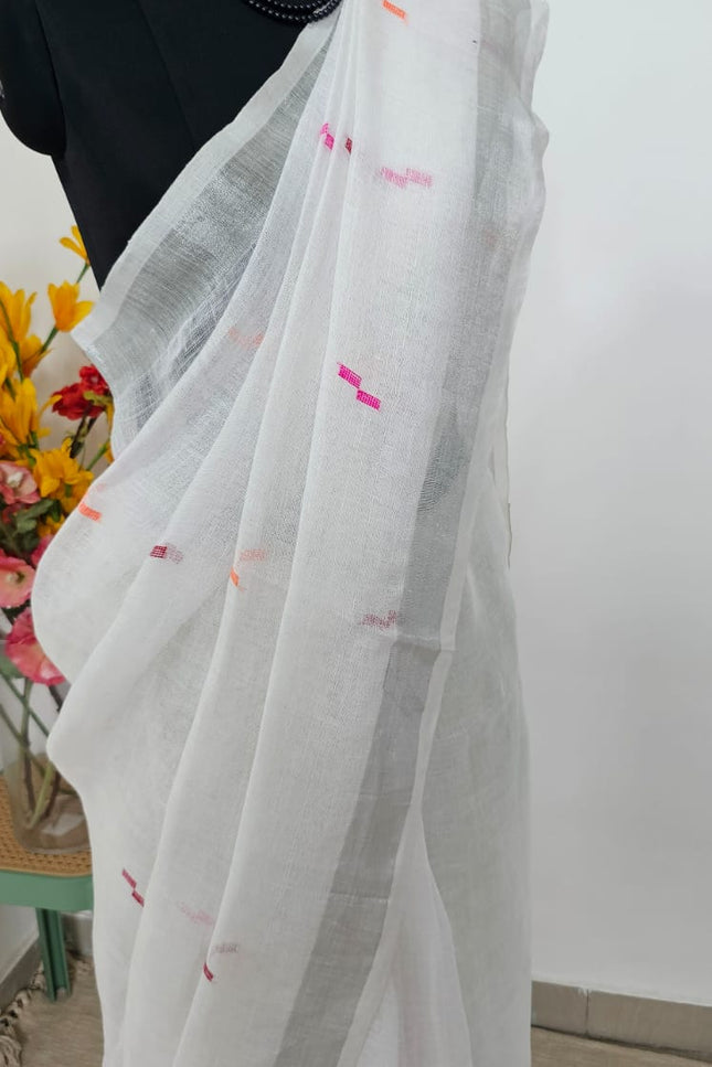 Malhar Varnika Pakshi Linen Saree