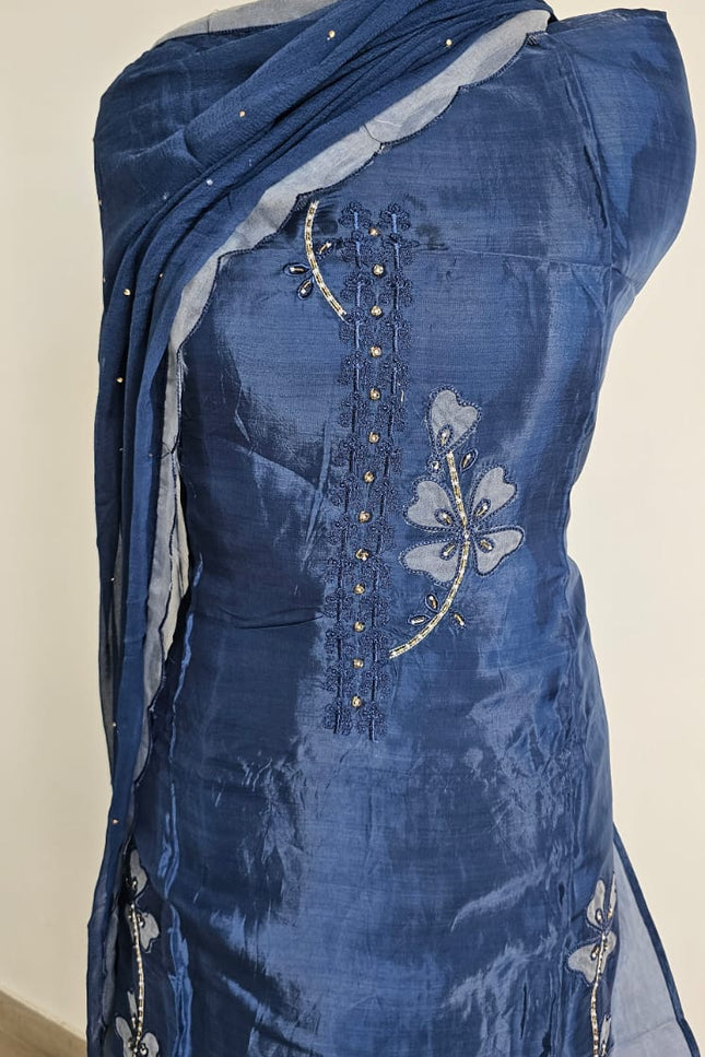 Luxurious Blue Elegant Salwar Suit with Dupatta