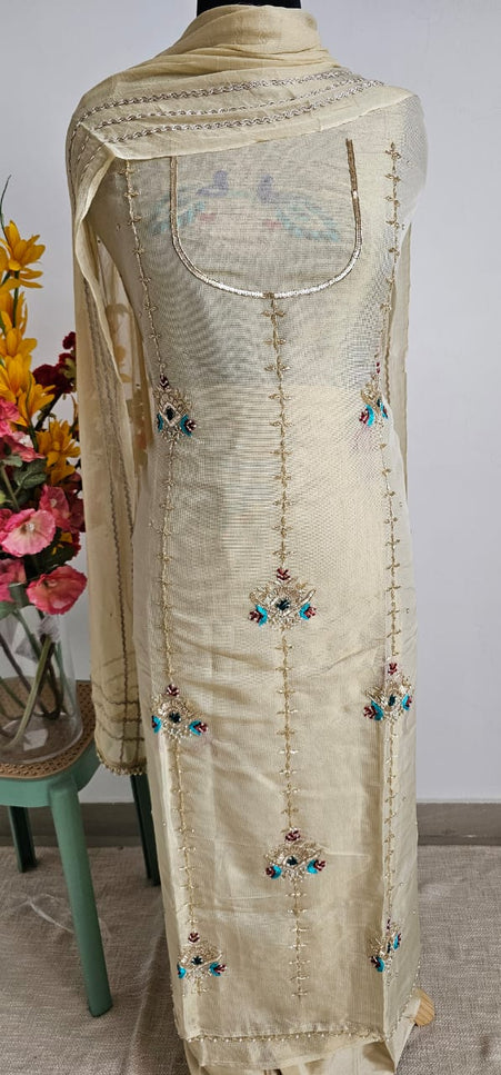 Peacock Embroidery Salwar Suit with Dupatta