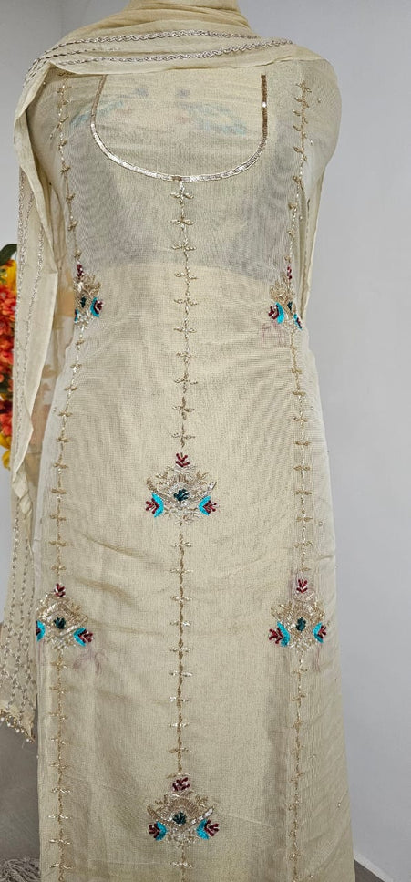 Peacock Embroidery Salwar Suit with Dupatta