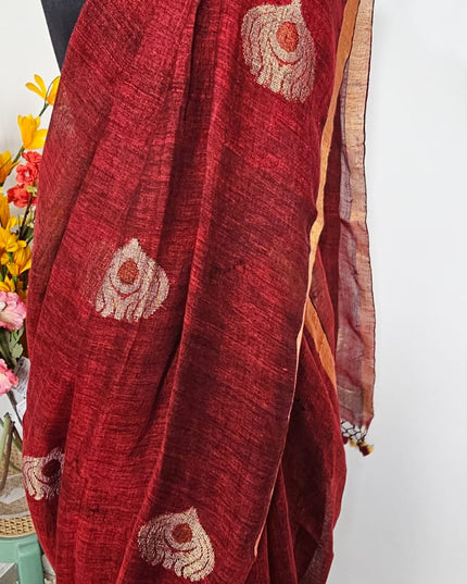 Mayur Kanti Handwoven Jamdani Saree