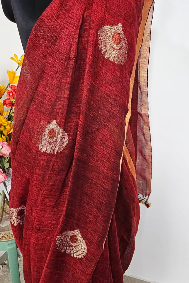 Mayur Kanti Handwoven Jamdani Saree