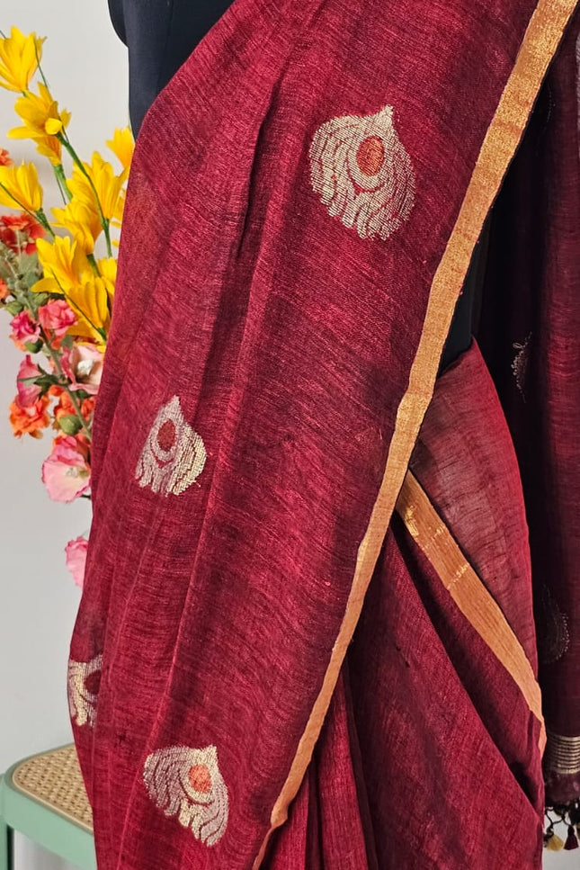 Mayur Kanti Handwoven Jamdani Saree