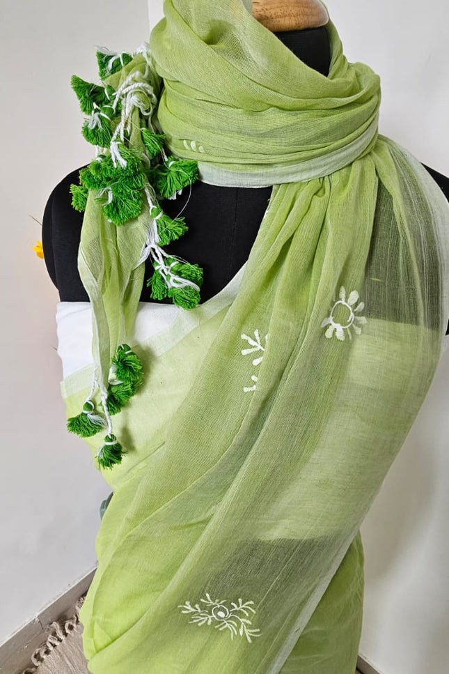 Tulsi Glow Mul Cotton Saree