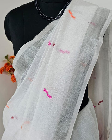 Malhar Varnika Pakshi Linen Saree