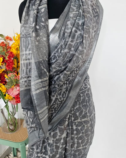 Charcoal Mirage Soft Cotton Saree