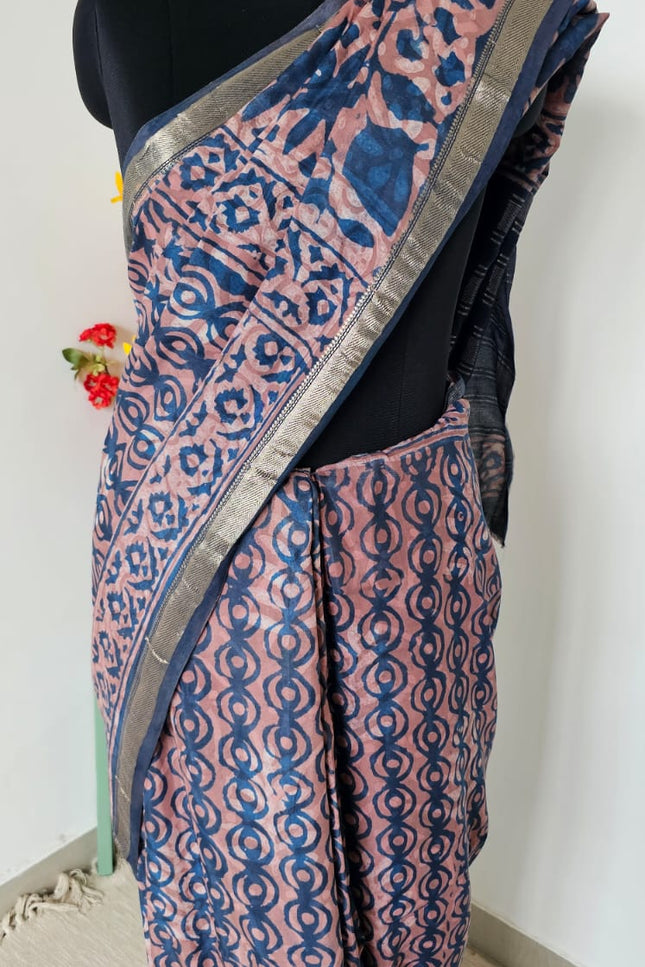 Raag Mati Dabbu Art Crepe Silk Saree
