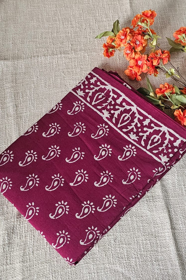 Pink Mul Cotton Saree with blouse