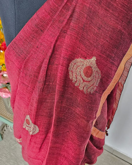 Mayur Kanti Handwoven Jamdani Saree