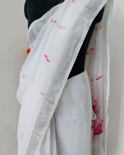 Malhar Varnika Pakshi Linen Saree