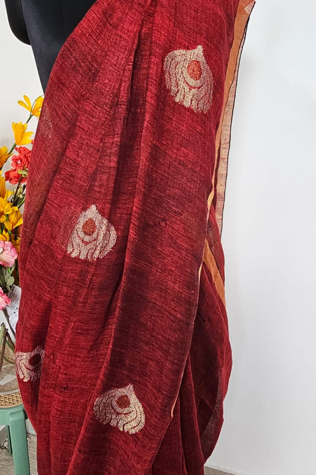 Mayur Kanti Handwoven Jamdani Saree