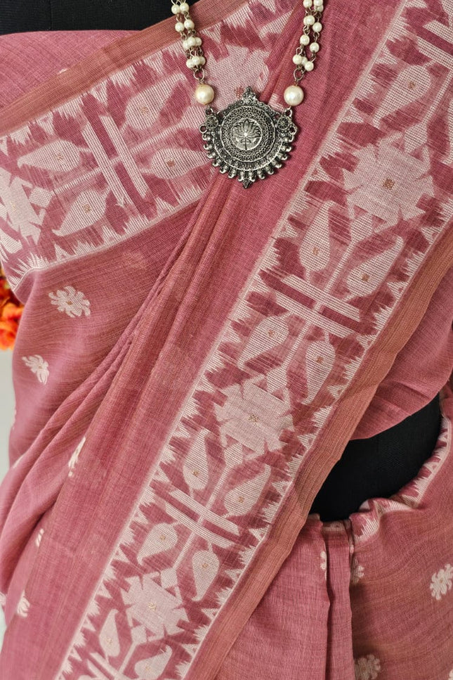 Raktika Munga Cotton Saree