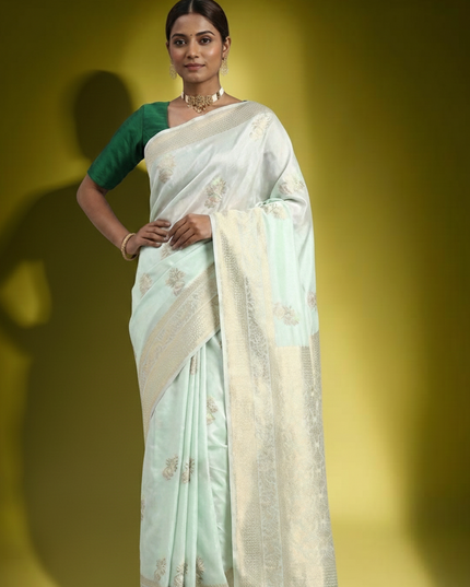 Grace Mint Banarasi Silk Saree